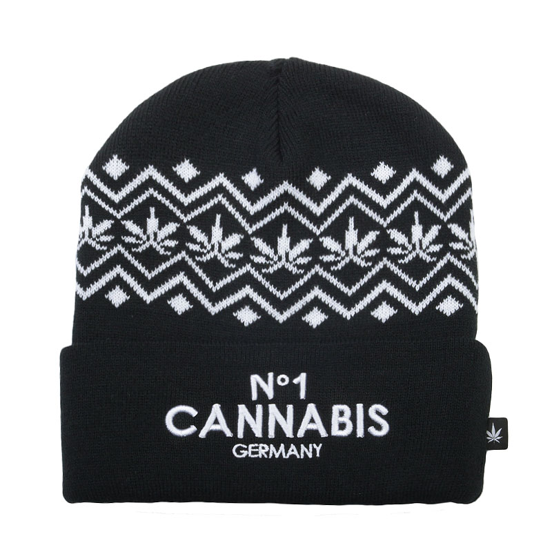 мужская черная шапка  True spin Cannabis Cannabis-black - цена, описание, фото 1